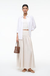PROCIDA LINEN SKIRT | NATURAL